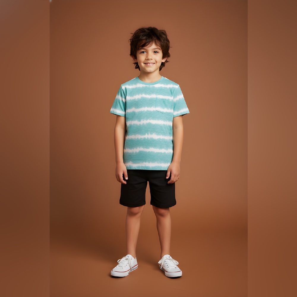 Carter’s Boys Tie-Dye Pocket Slub T-Shirt – Blue – Size 12